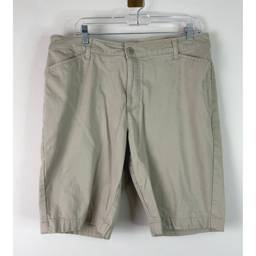 Unbranded Chino Shorts Mens 36 Khaki Tan Flat Front Casual Twill Basics